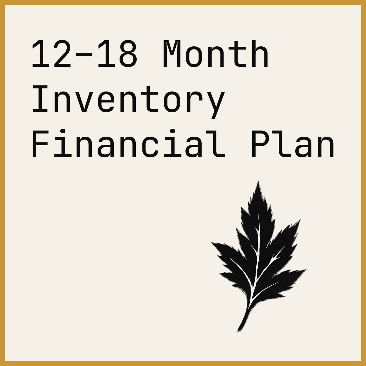 12–18 Month Inventory Financial Plan