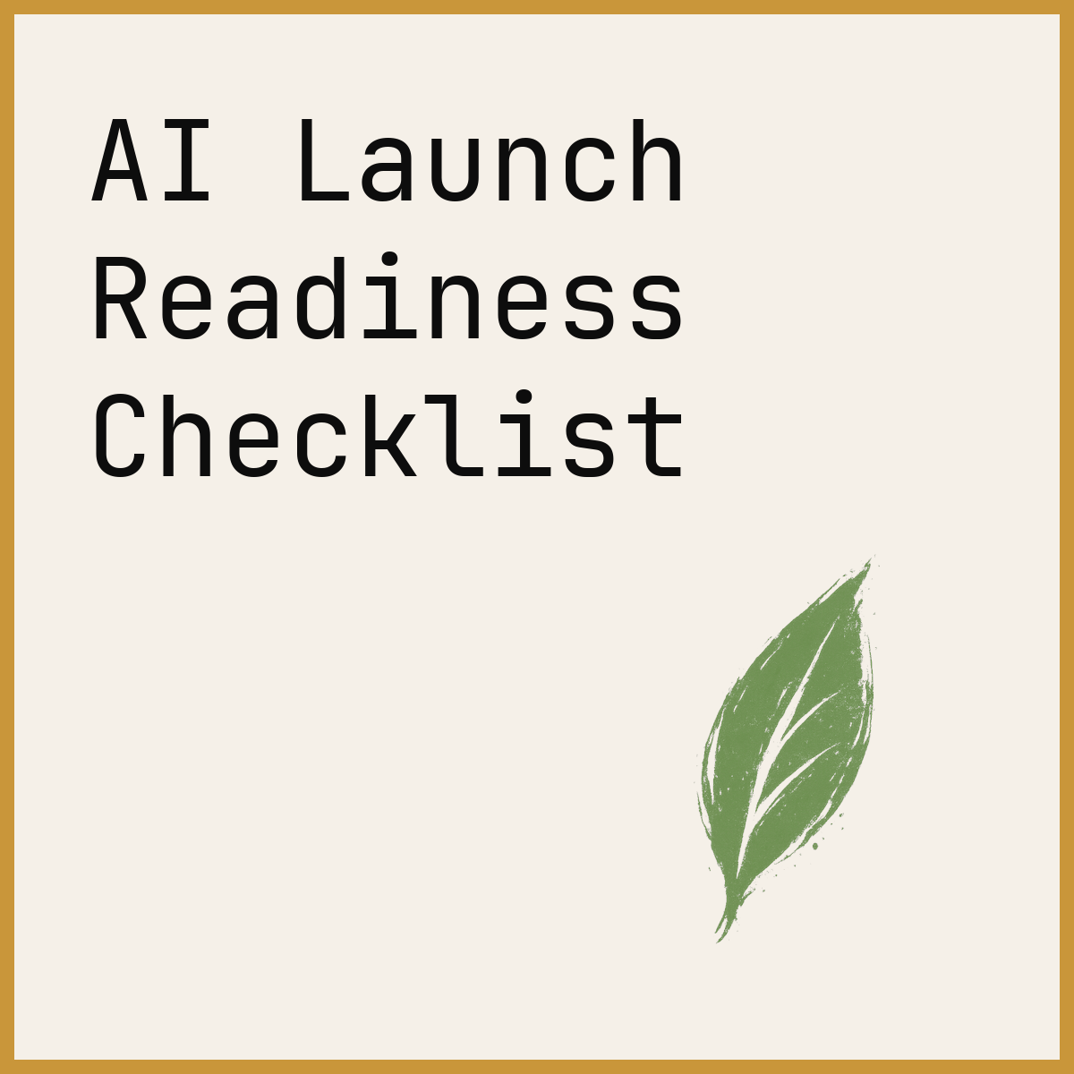 AI Launch Readiness Checklist