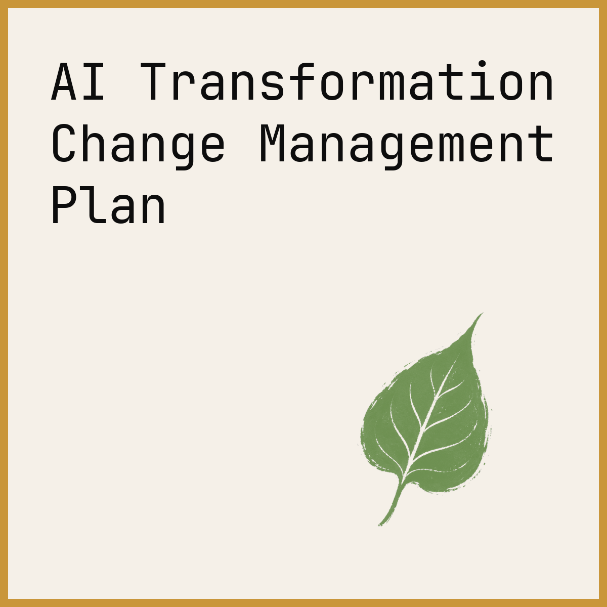 AI Transformation Change Management Plan