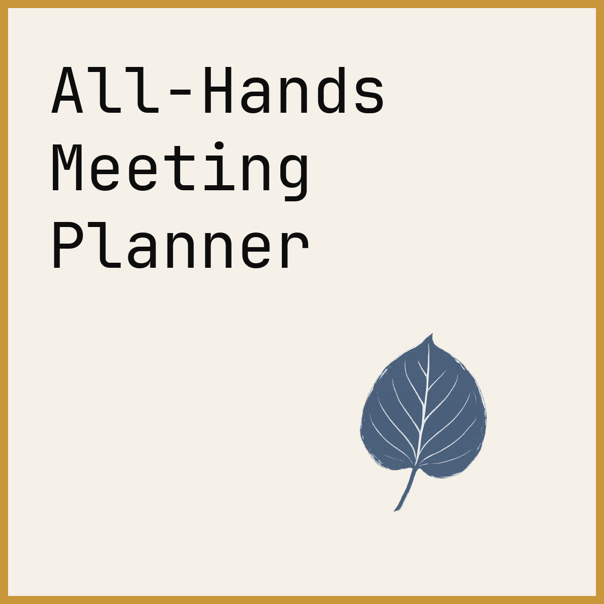 All-Hands Meeting Planner