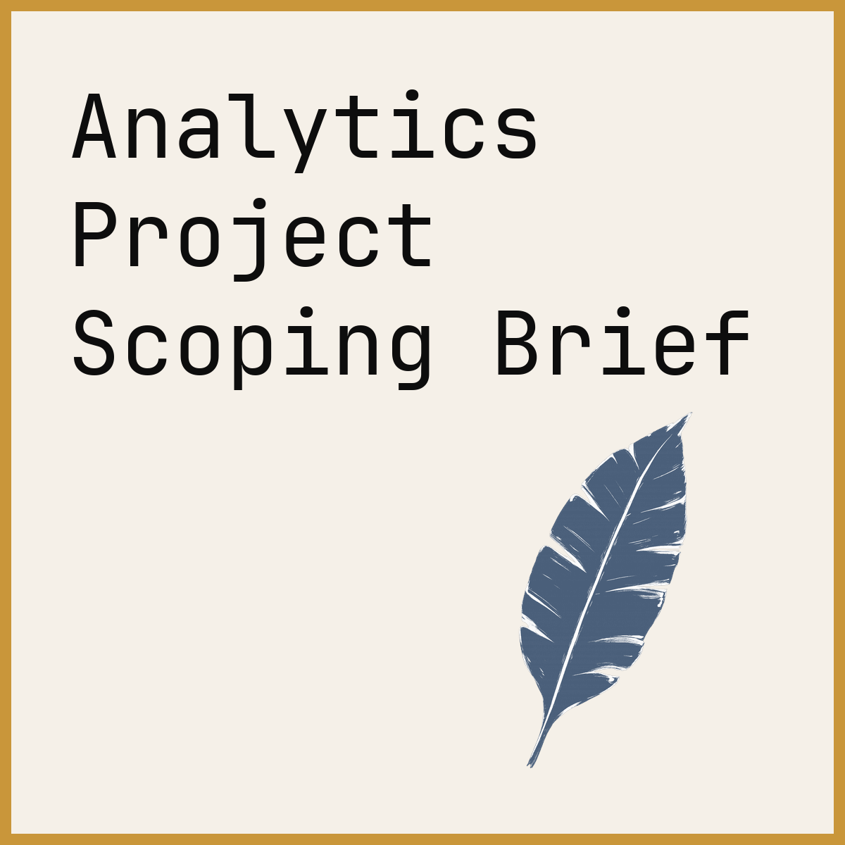 Analytics Project Scoping Brief