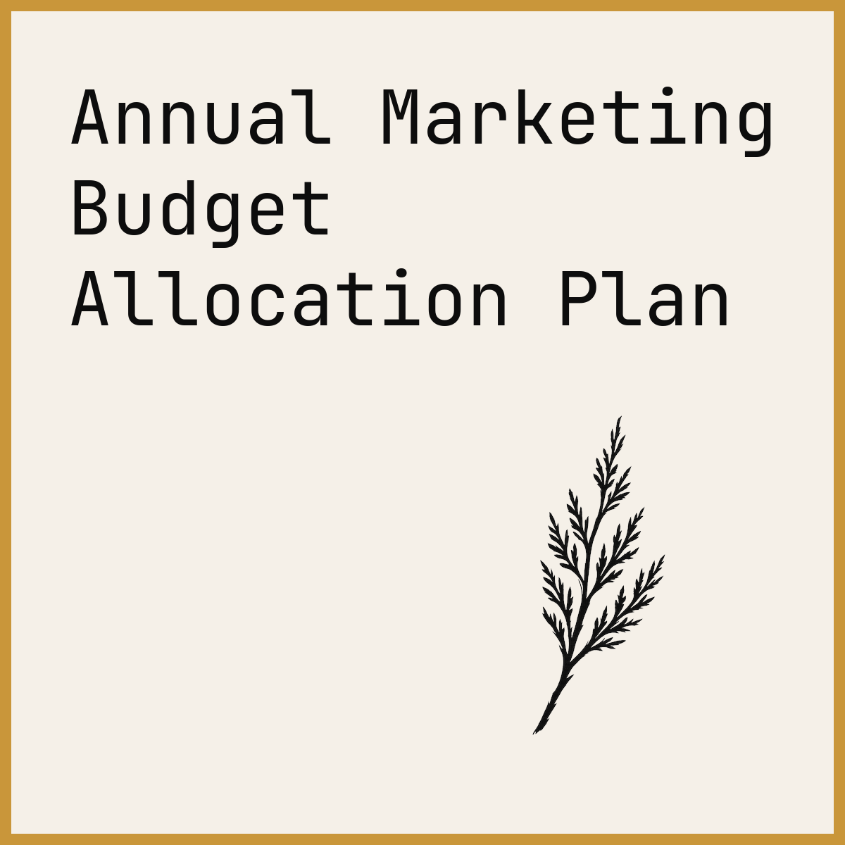 Annual Marketing Budget Allocation Plan