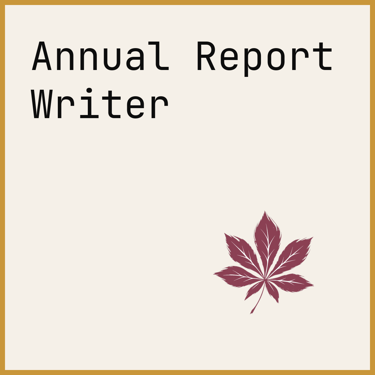 Annual Report Writer