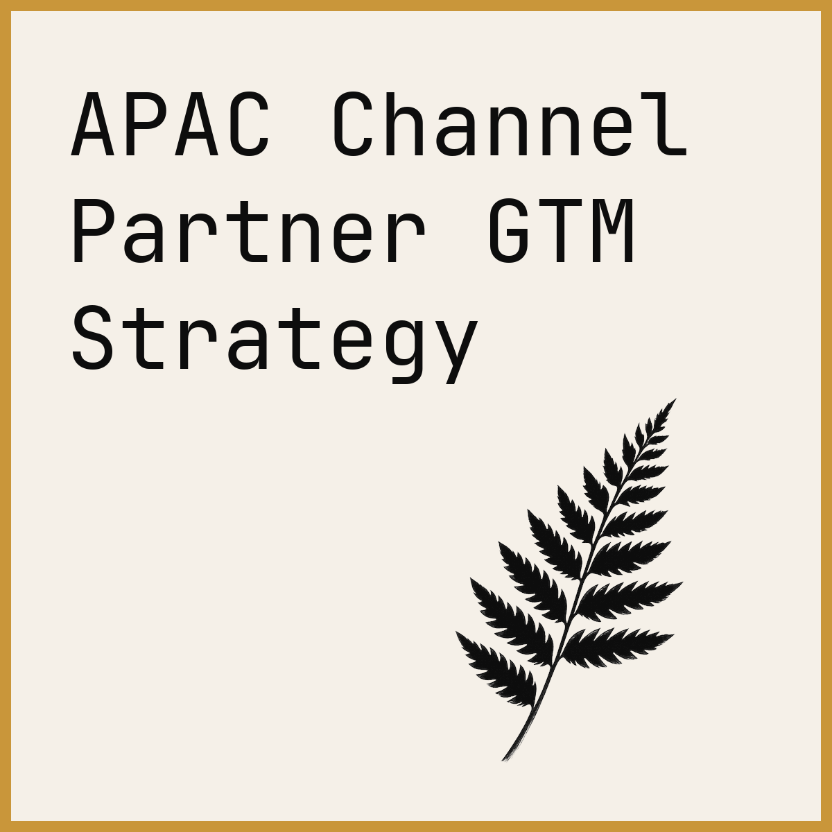 APAC Channel Partner GTM Strategy