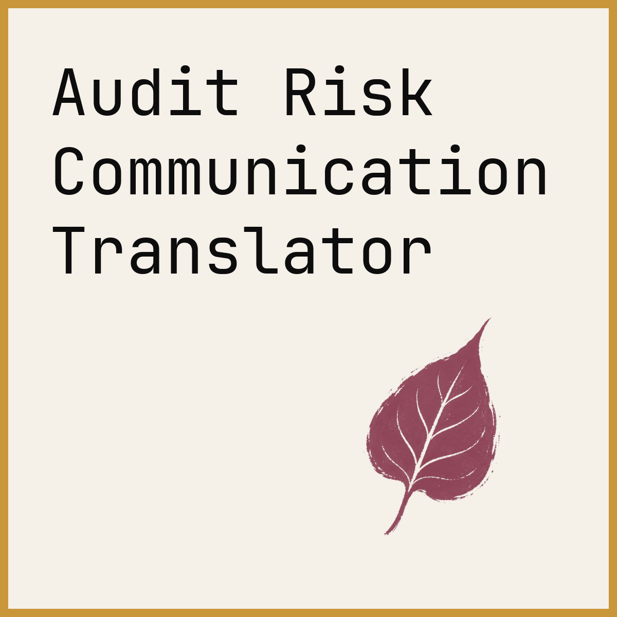 Audit Risk Communication Translator