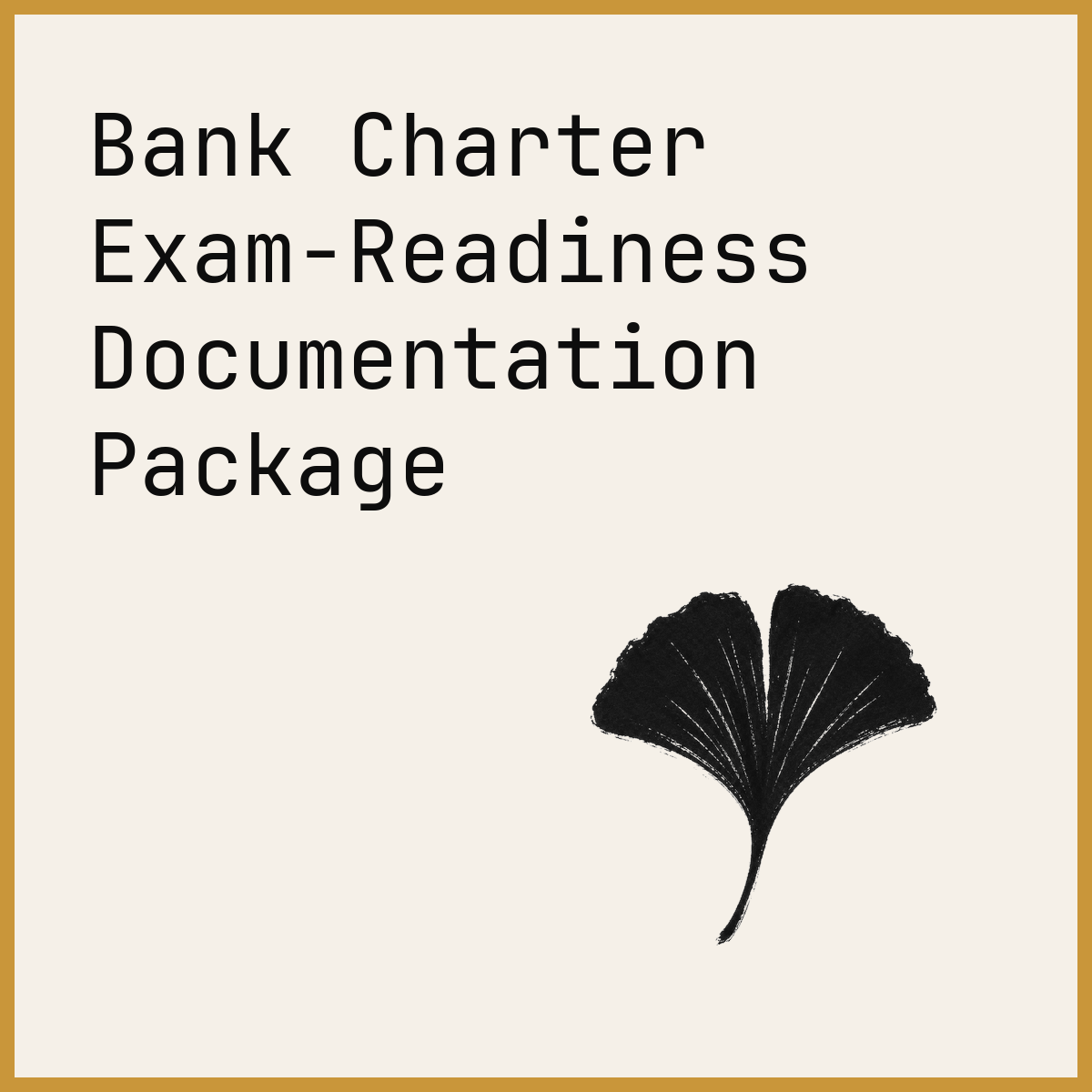Bank Charter Exam-Readiness Documentation Package