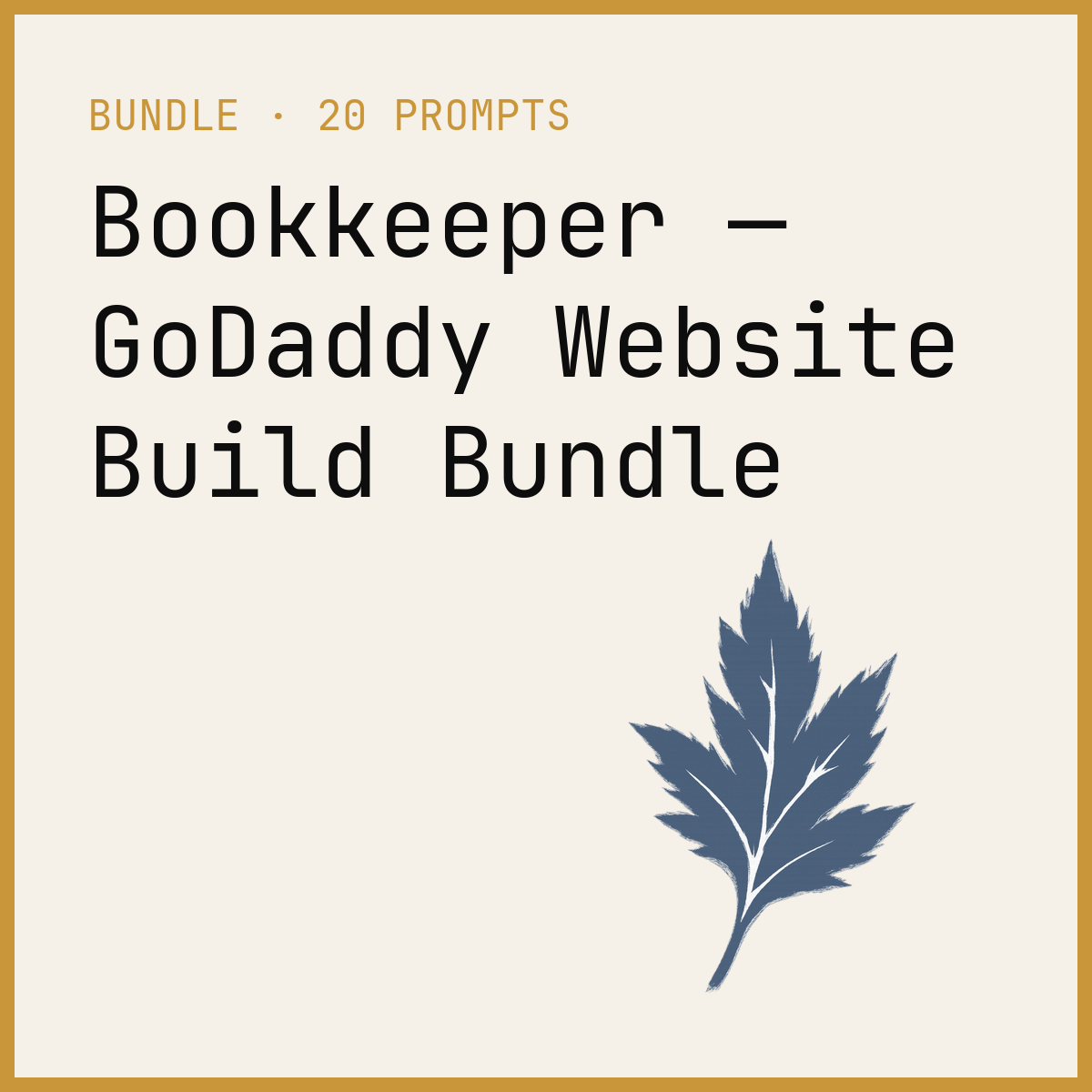 Bookkeeper — GoDaddy Website Build Bundle