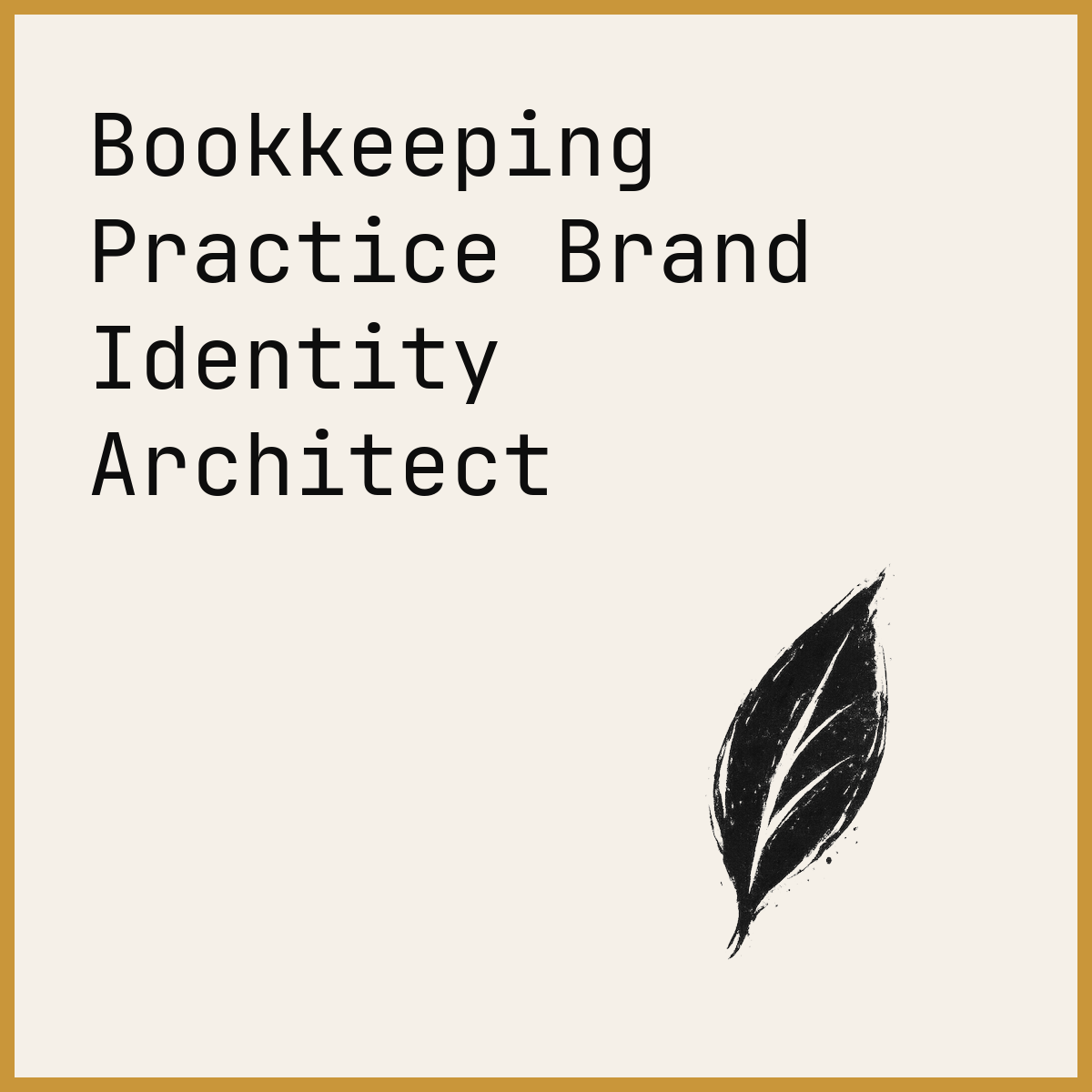 Bookkeeping Practice Brand Identity Architect