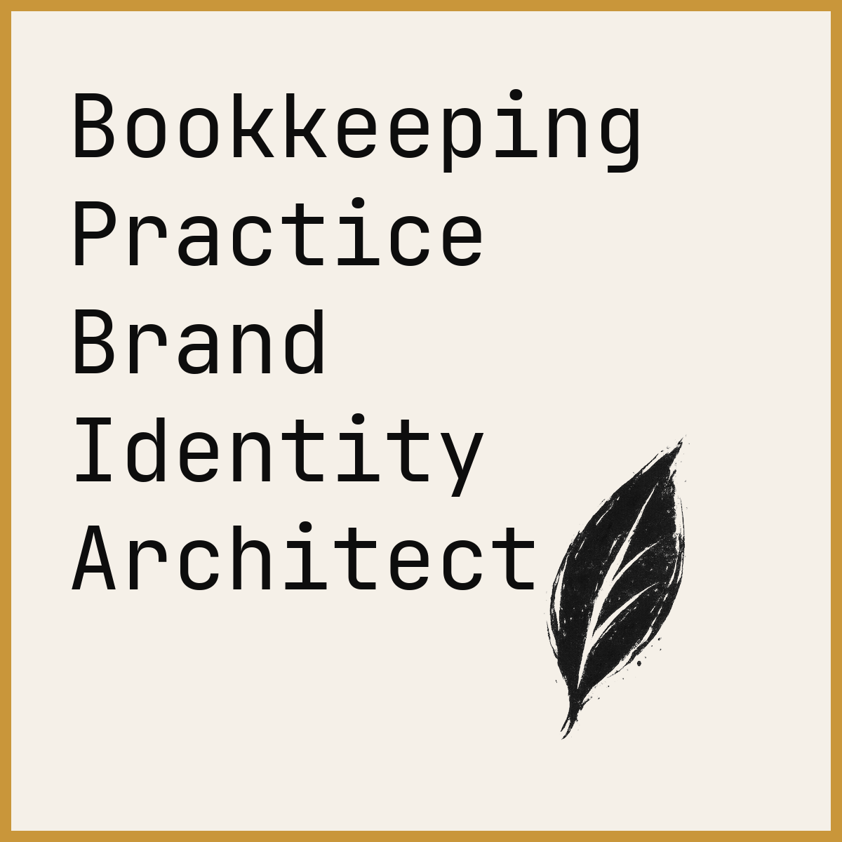 Bookkeeping Practice Brand Identity Architect