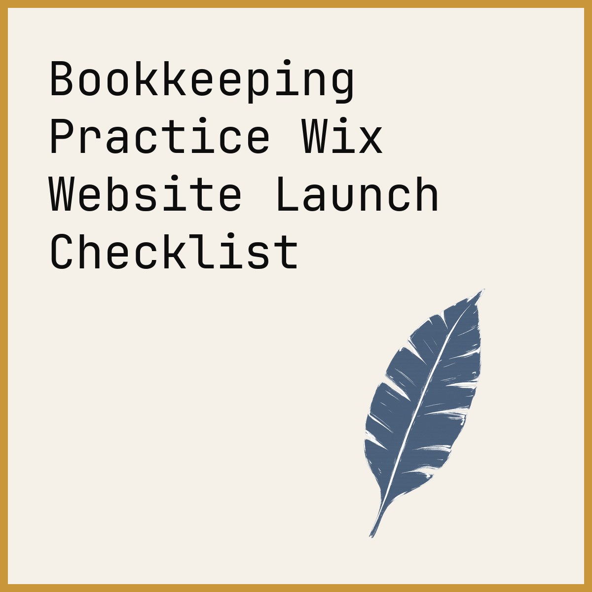 Bookkeeping Practice Wix Website Launch Checklist