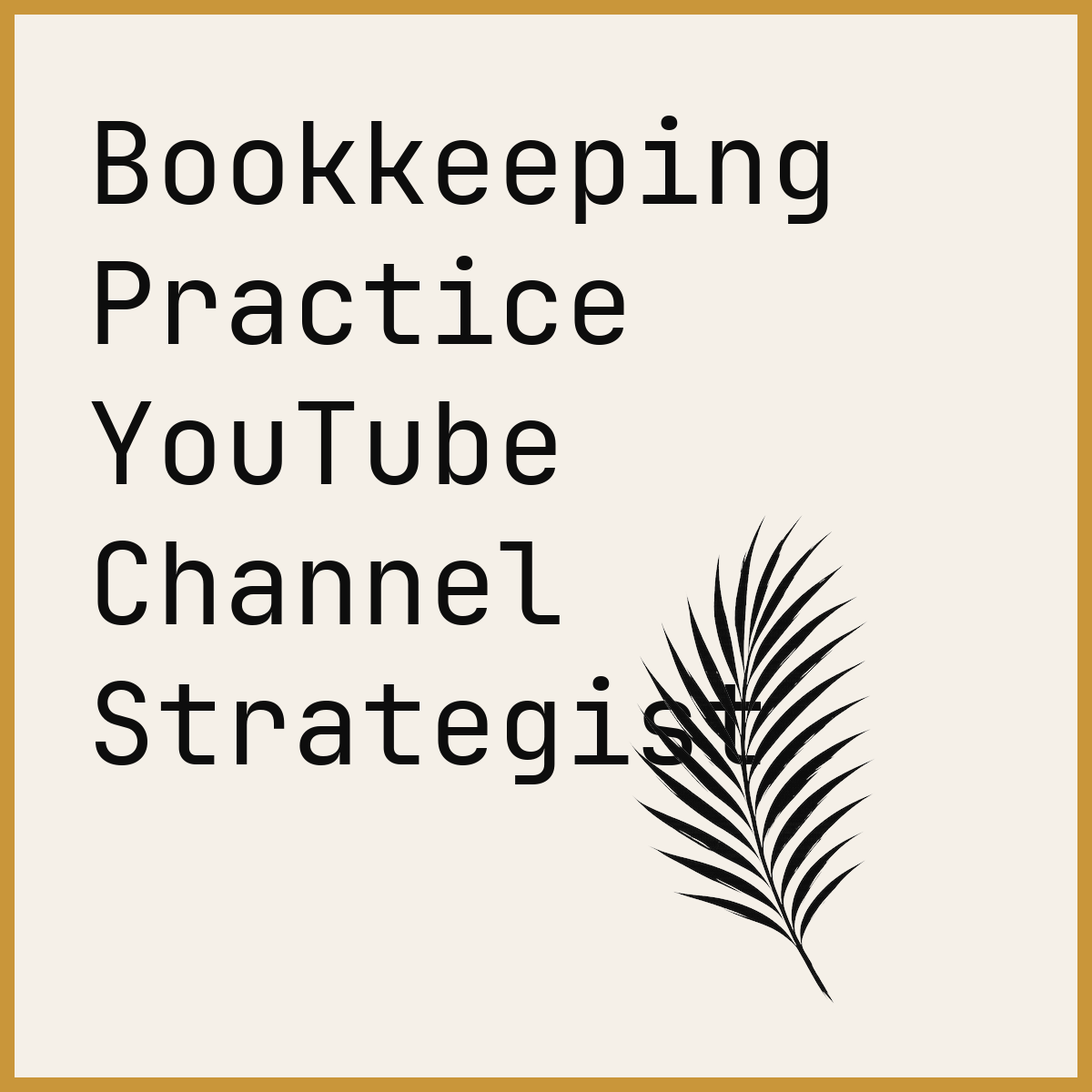 Bookkeeping Practice YouTube Channel Strategist