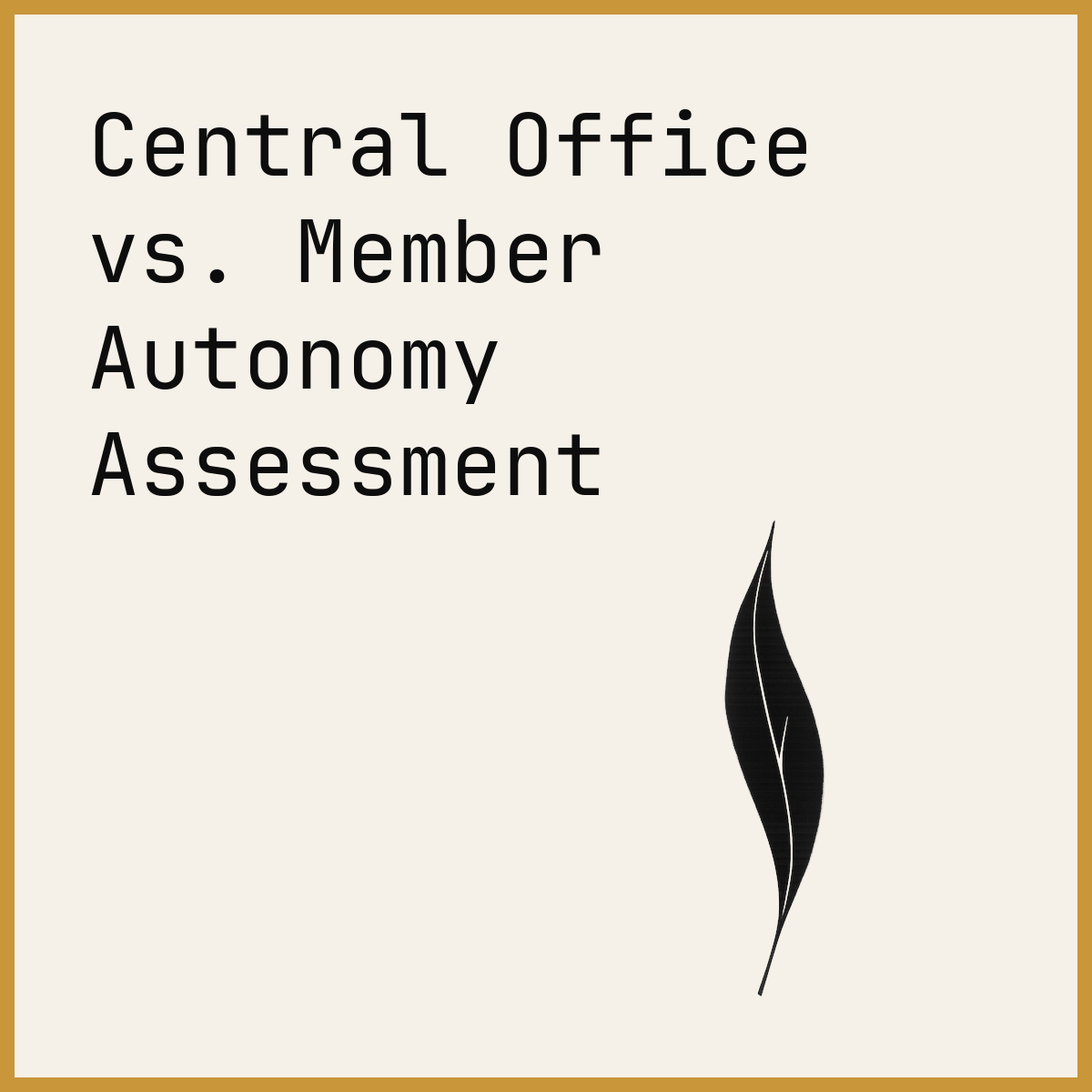 Central Office vs. Member Autonomy Assessment