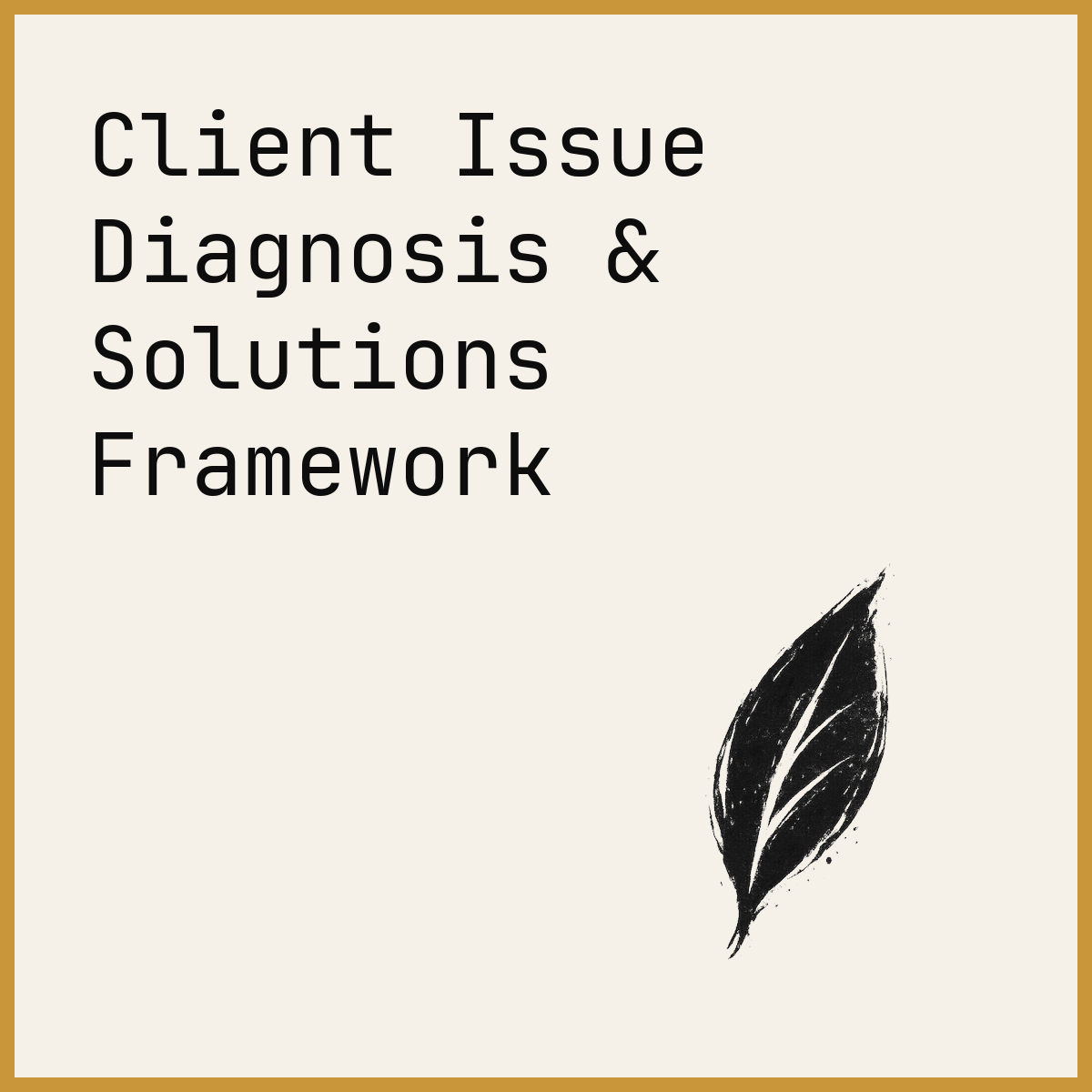 Client Issue Diagnosis & Solutions Framework