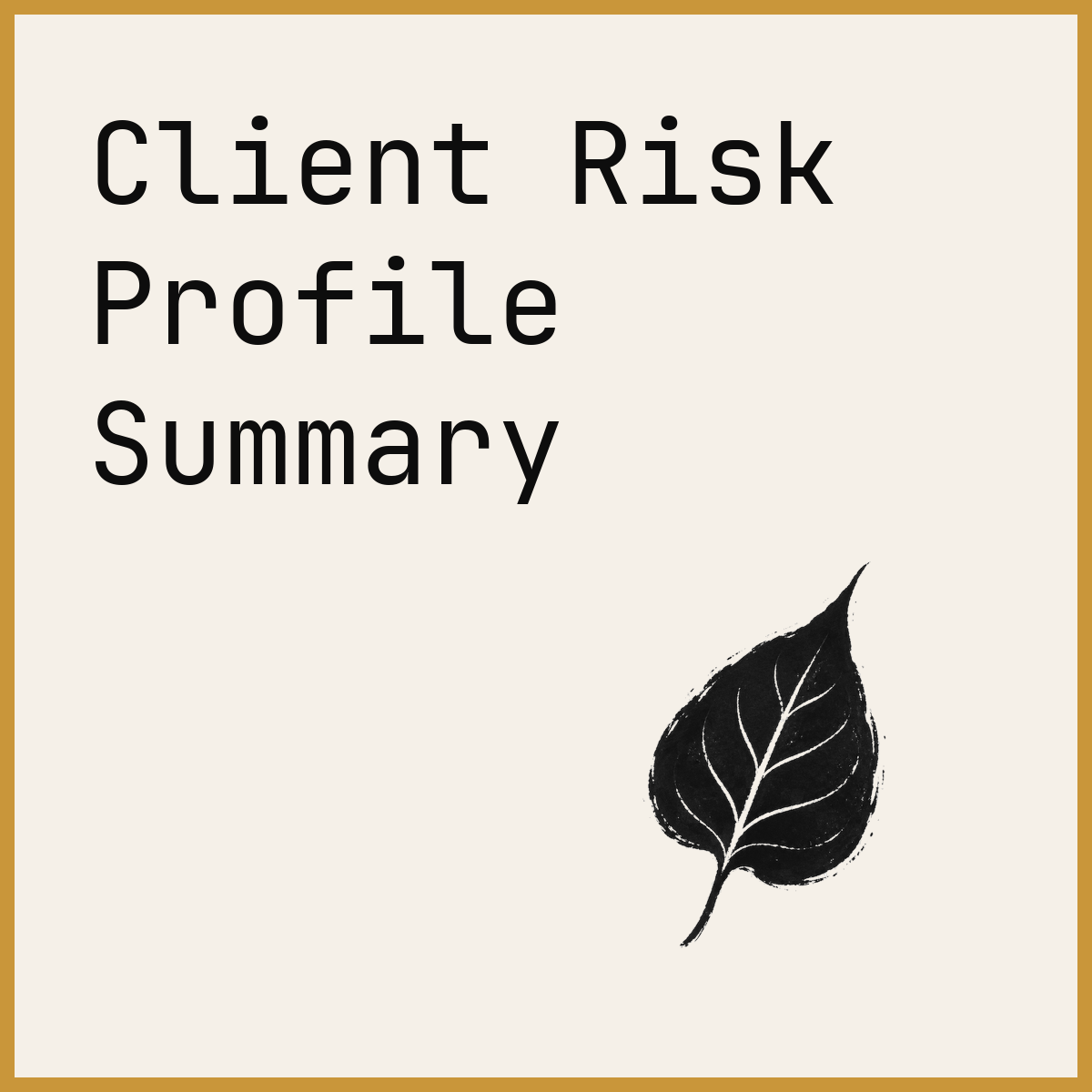 Client Risk Profile Summary