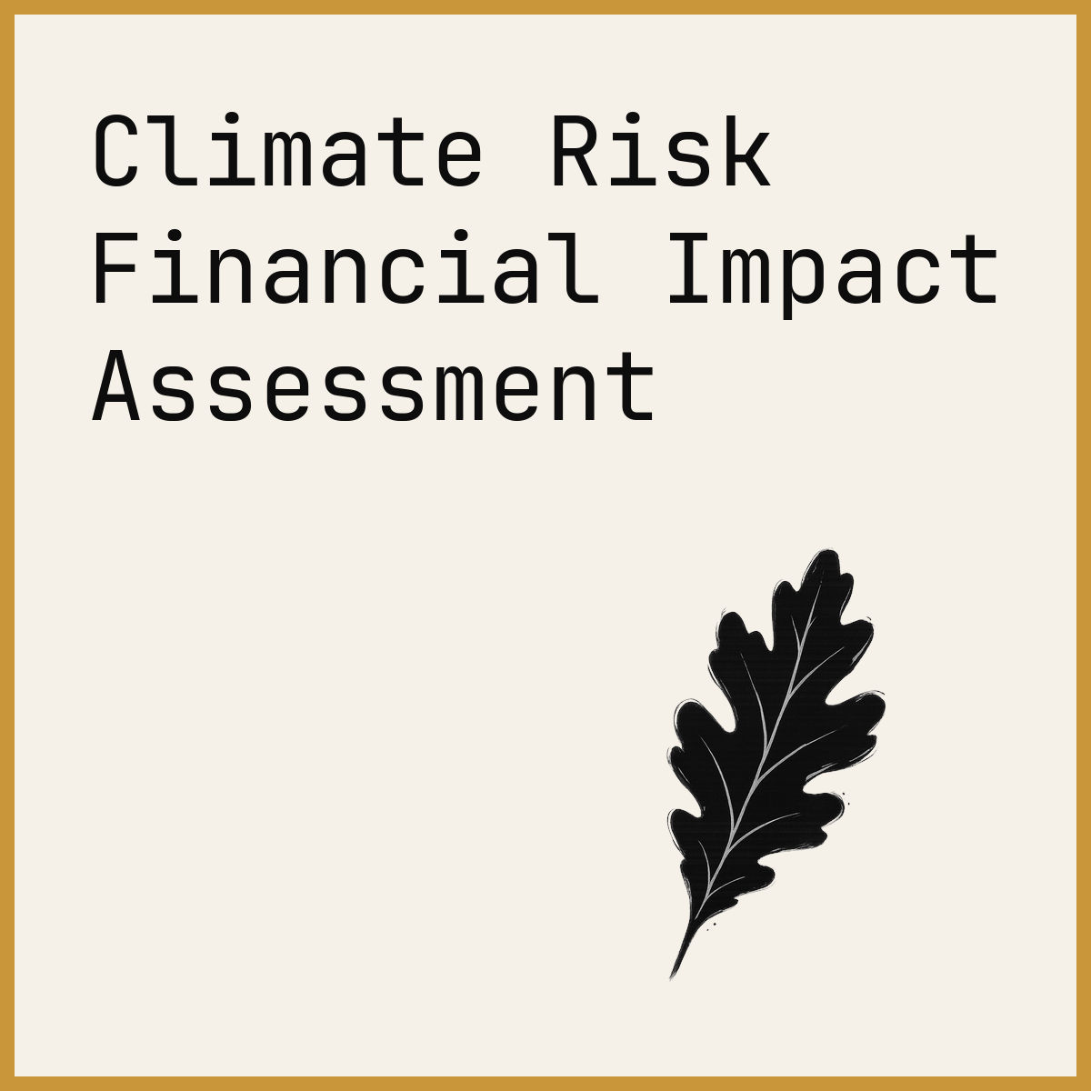 Climate Risk Financial Impact Assessment