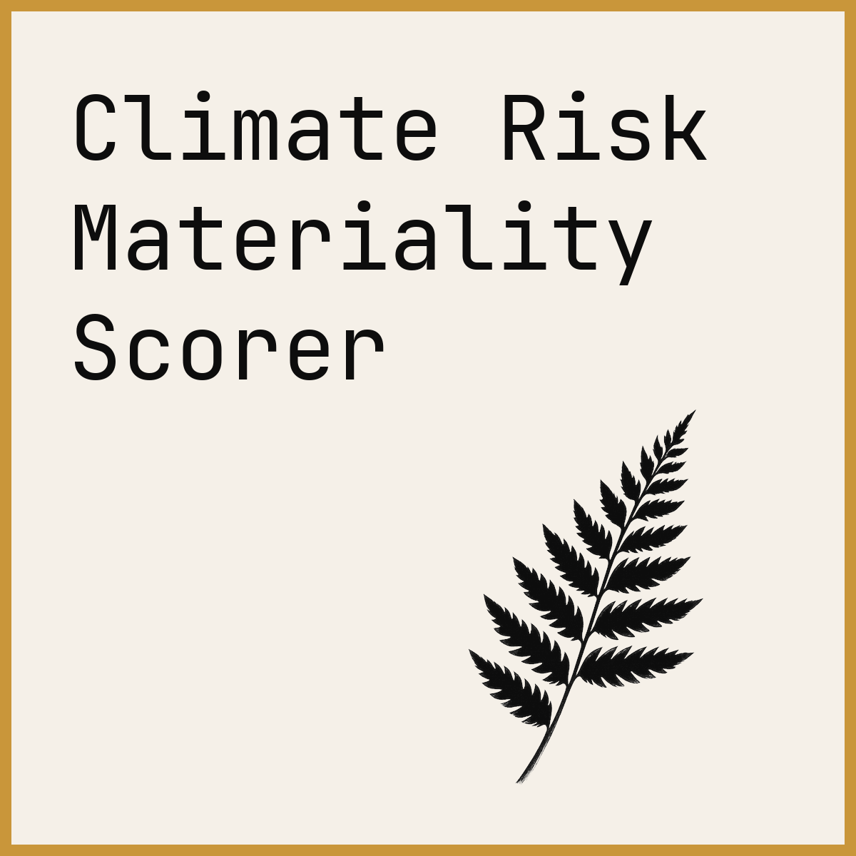 Climate Risk Materiality Scorer