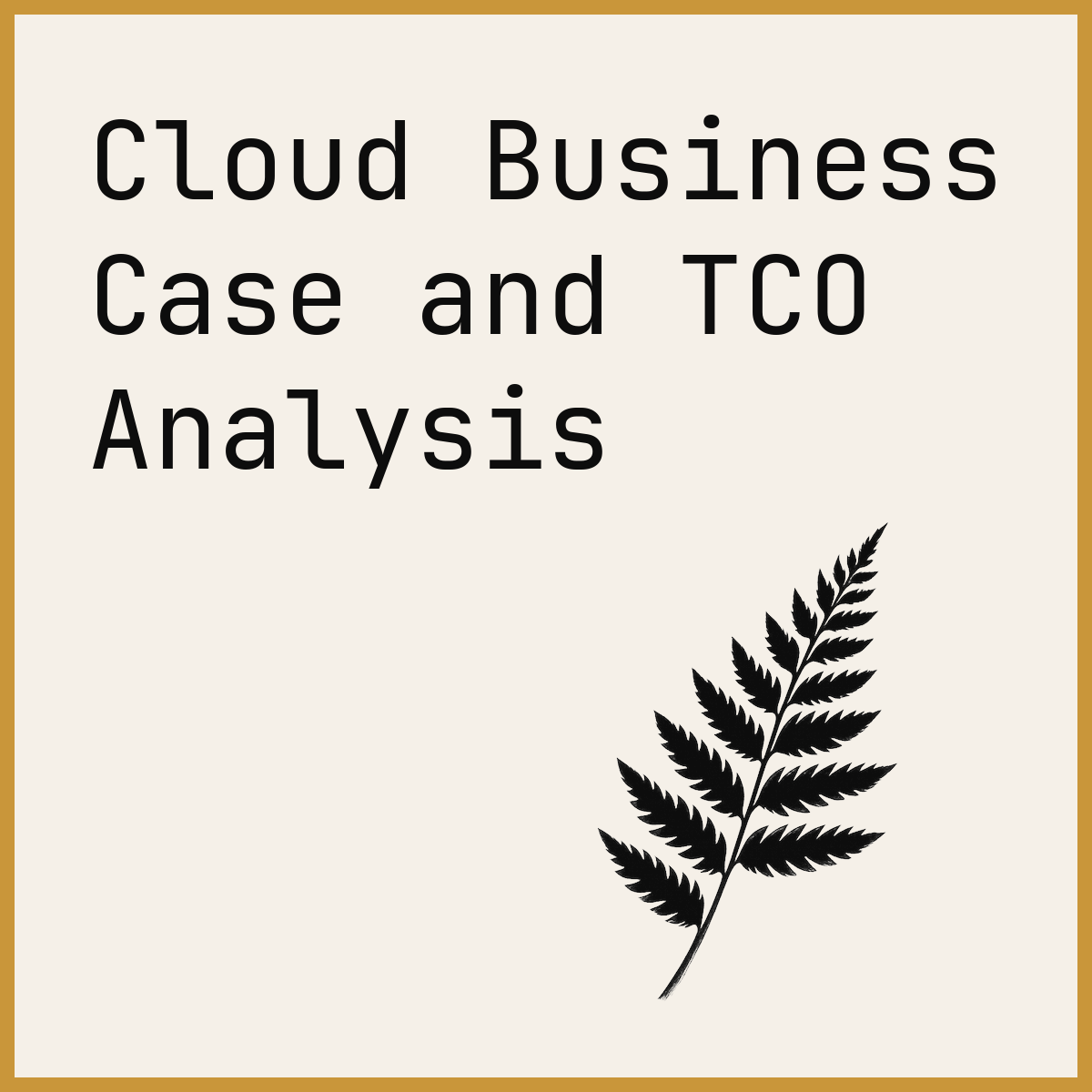 Cloud Business Case and TCO Analysis