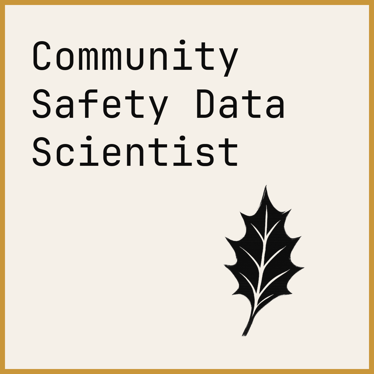 Community Safety Data Scientist
