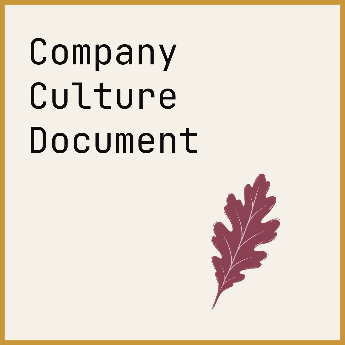 Company Culture Document