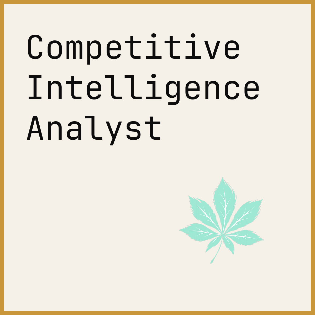 Competitive Intelligence Analyst