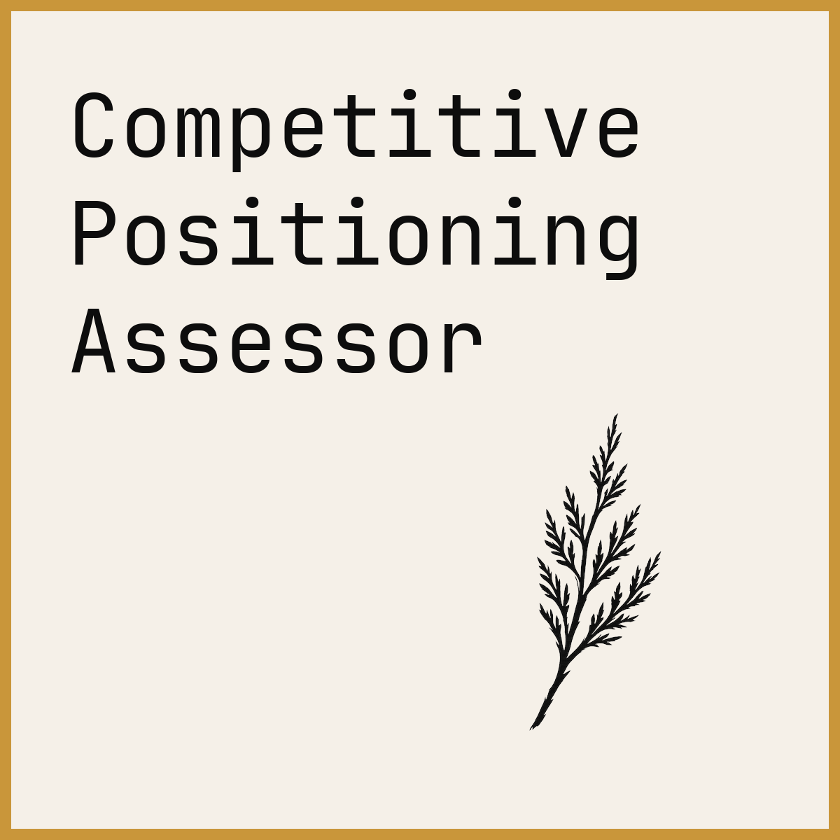 Competitive Positioning Assessor