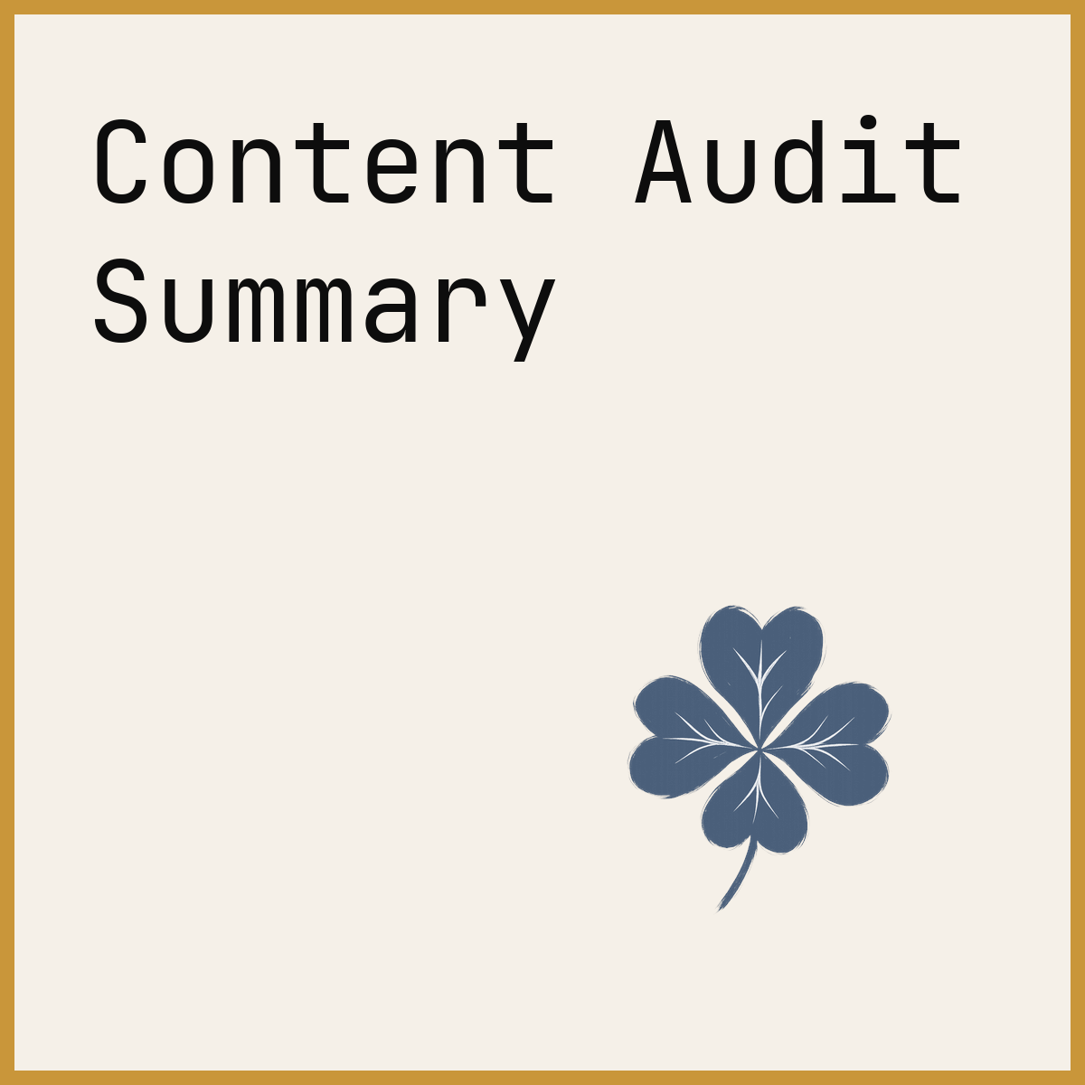 Content Audit Summary
