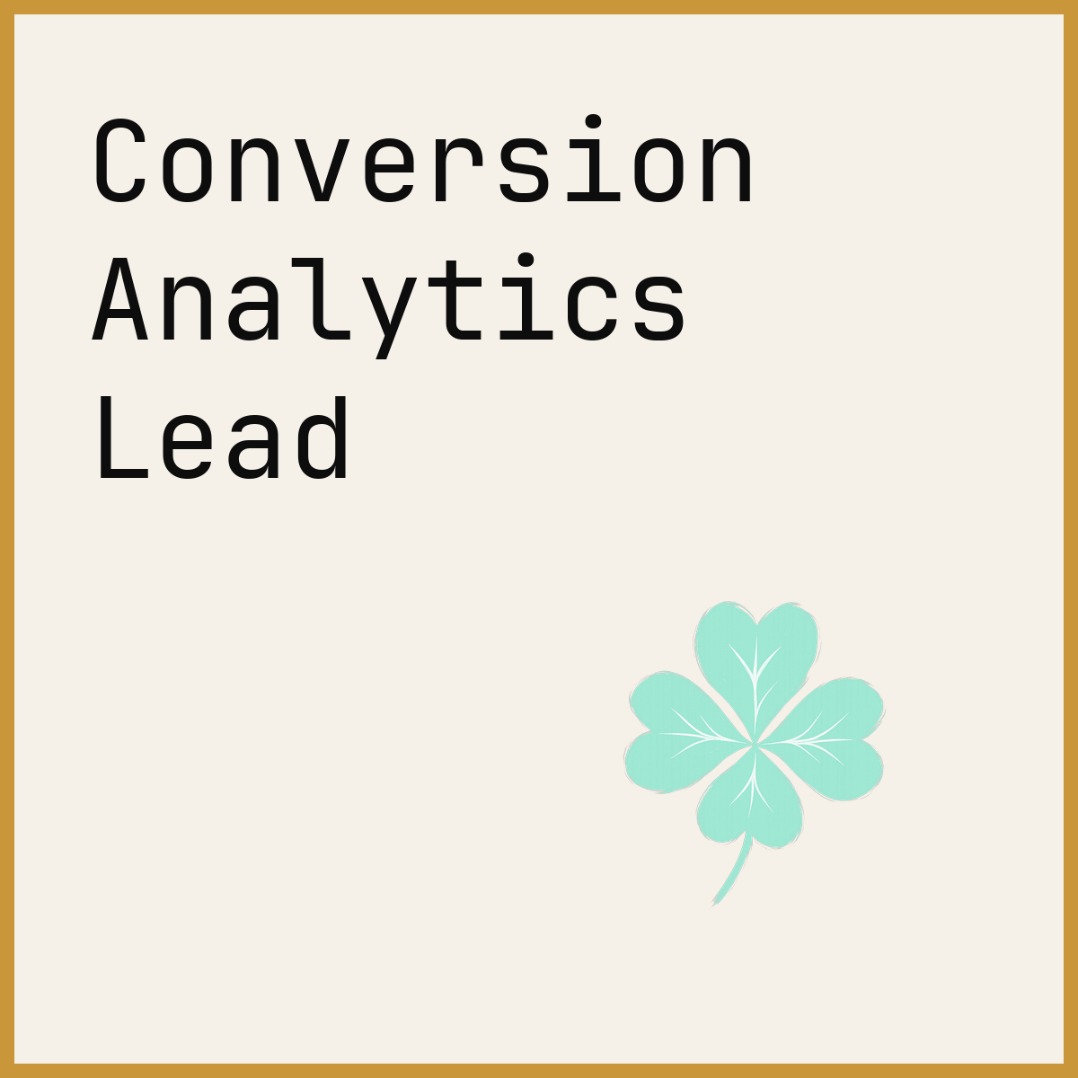 Conversion Analytics Lead