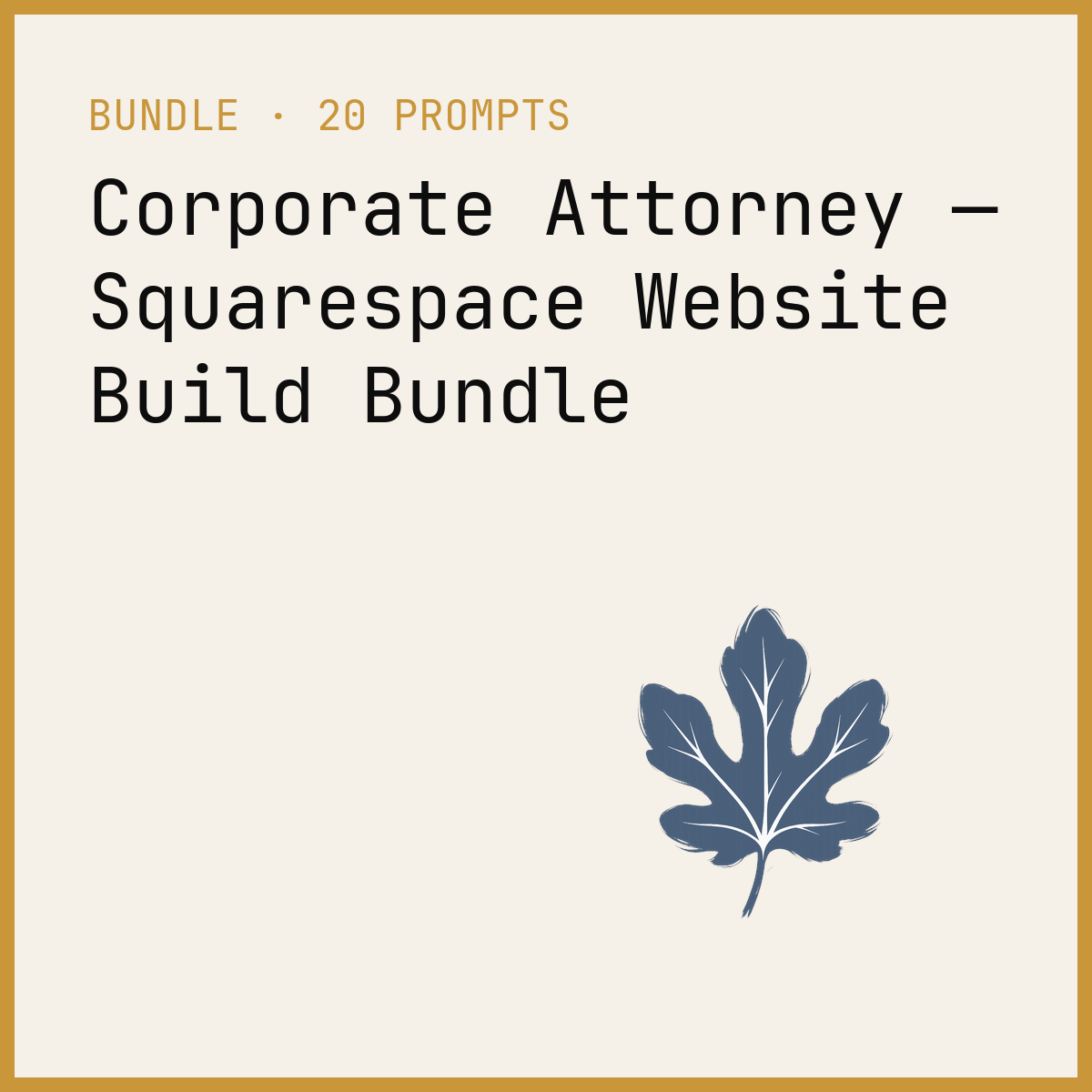 Corporate Attorney — Squarespace Website Build Bundle