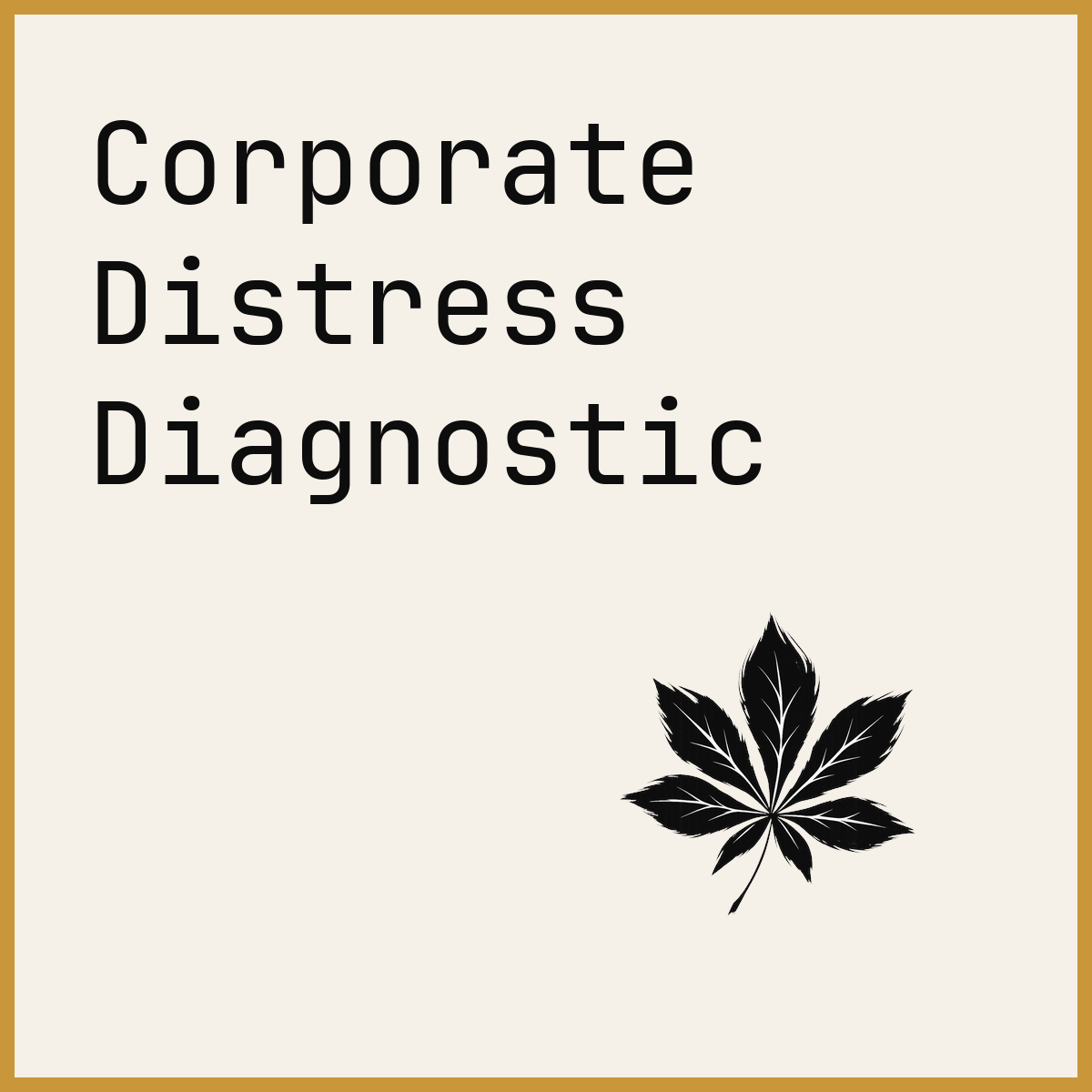 Corporate Distress Diagnostic