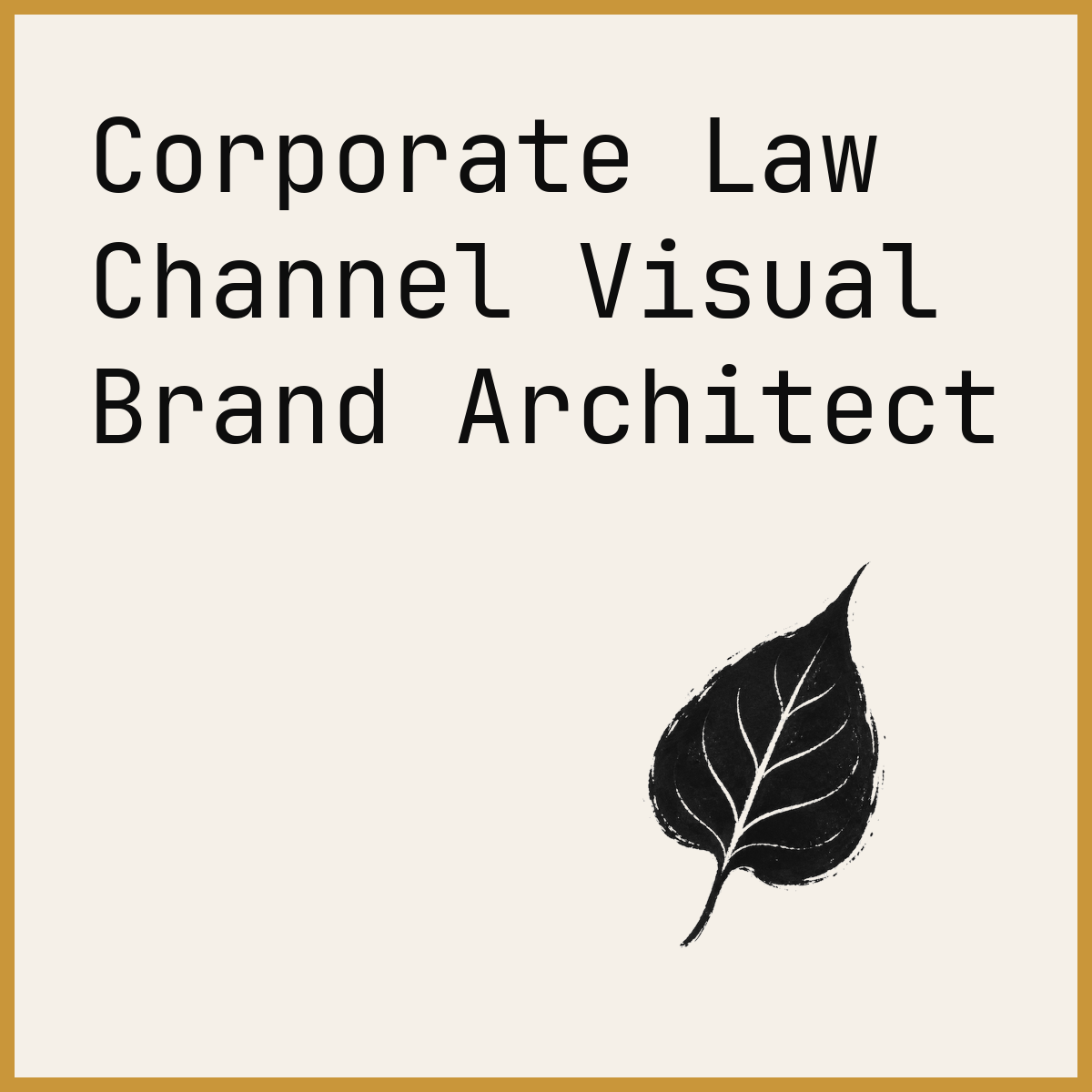 Corporate Law Channel Visual Brand Architect