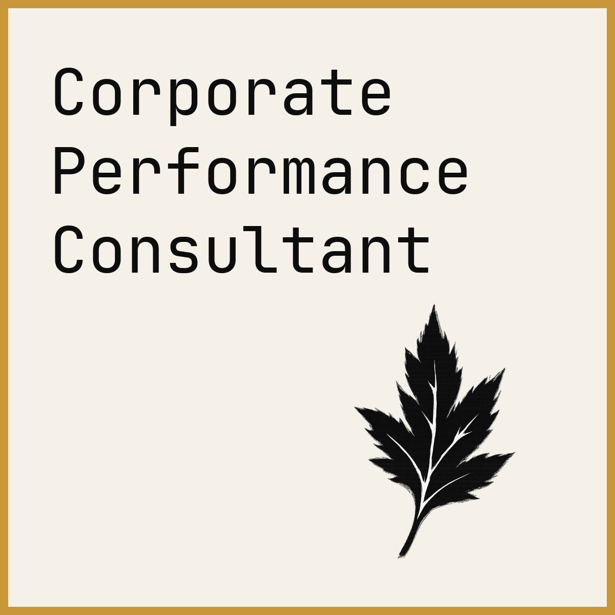 Corporate Performance Consultant