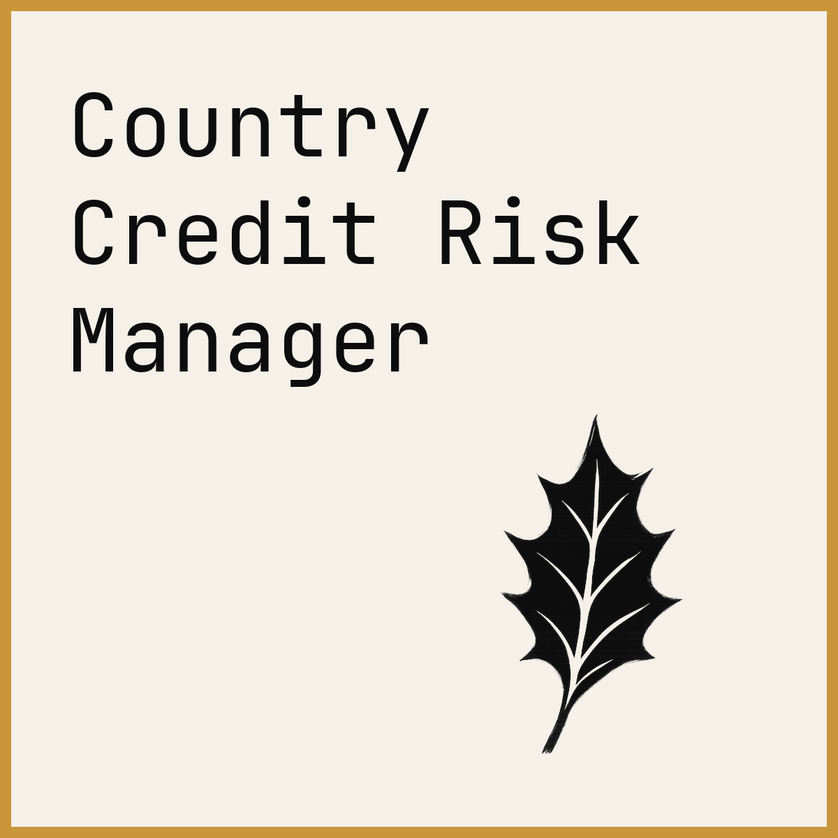 Country Credit Risk Manager