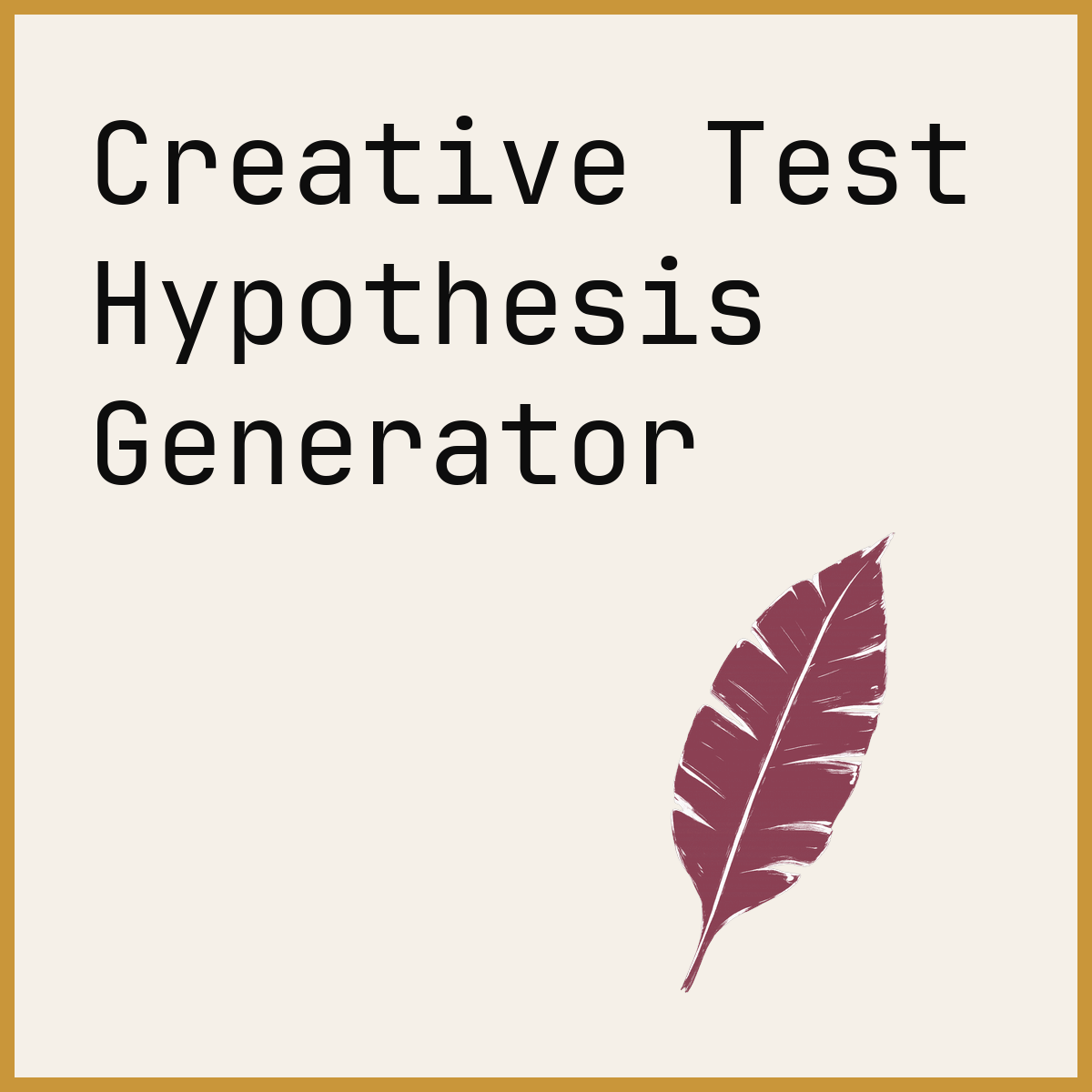Creative Test Hypothesis Generator