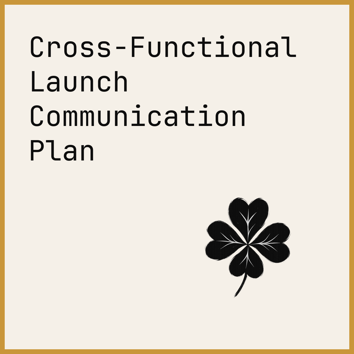 Cross-Functional Launch Communication Plan