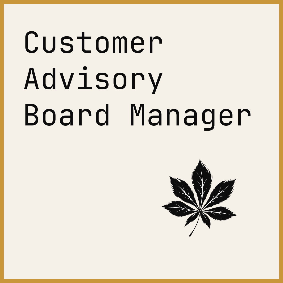 Customer Advisory Board Manager