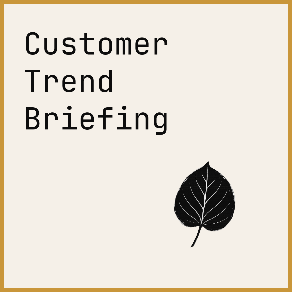 Customer Trend Briefing