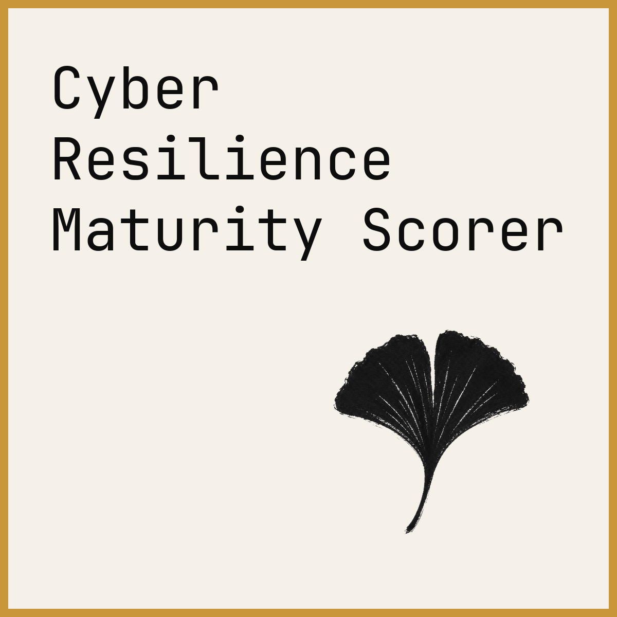 Cyber Resilience Maturity Scorer