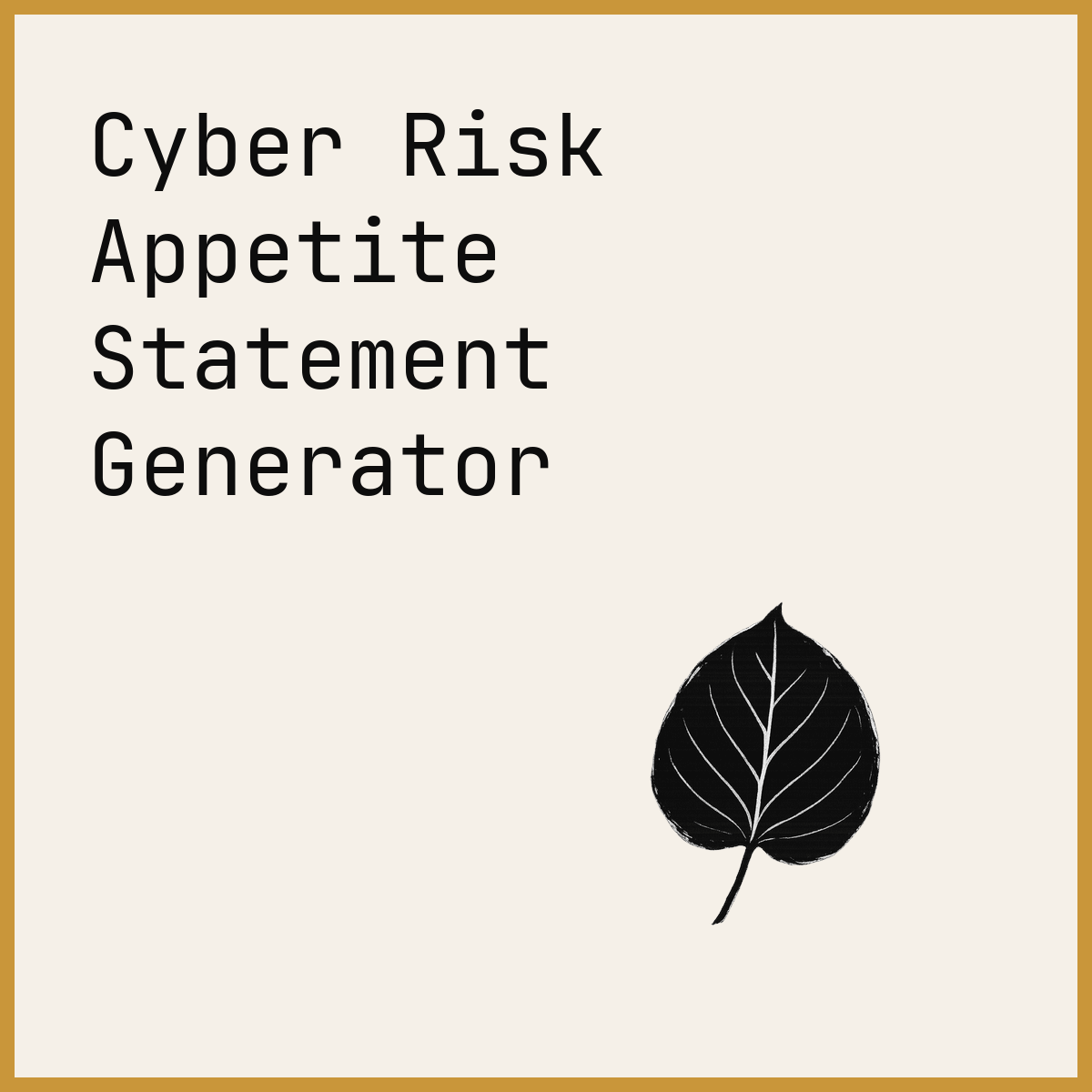Cyber Risk Appetite Statement Generator