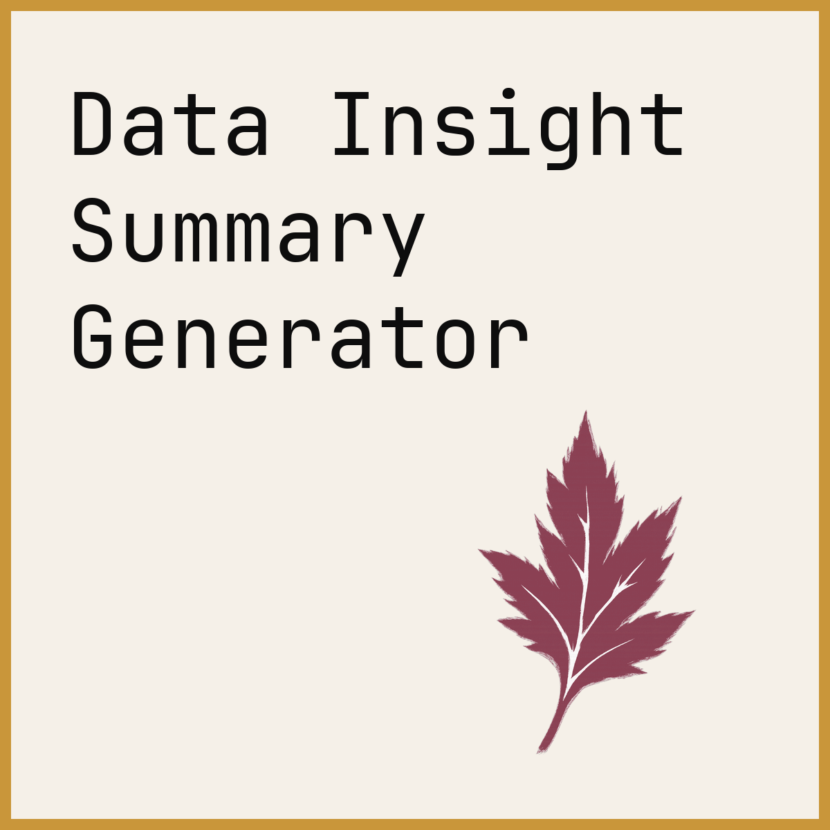 Data Insight Summary Generator