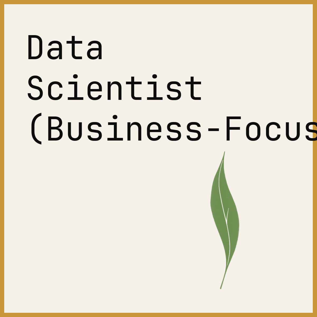 Data Scientist (Business-Focused)