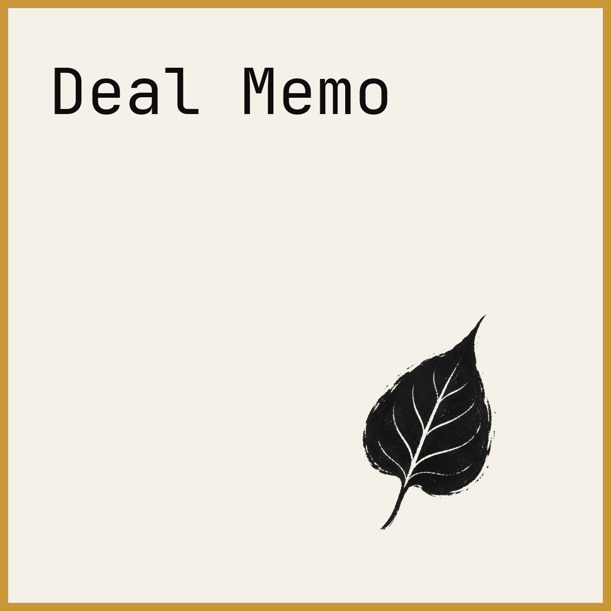 Deal Memo