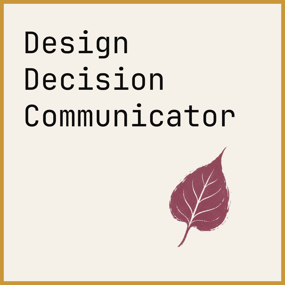 Design Decision Communicator