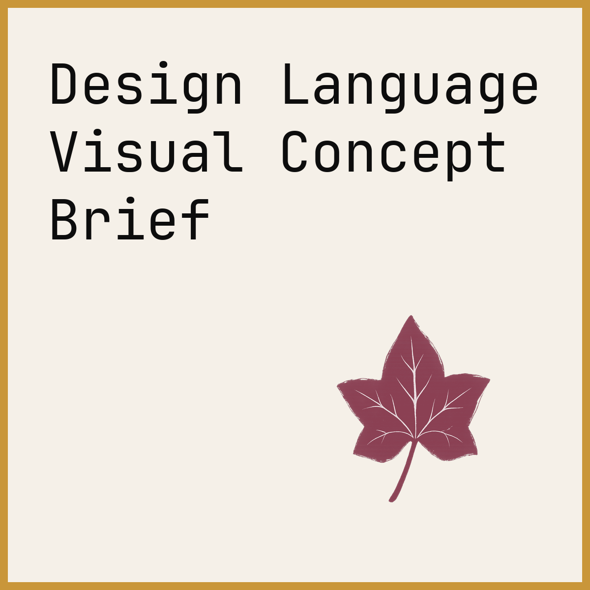 Design Language Visual Concept Brief