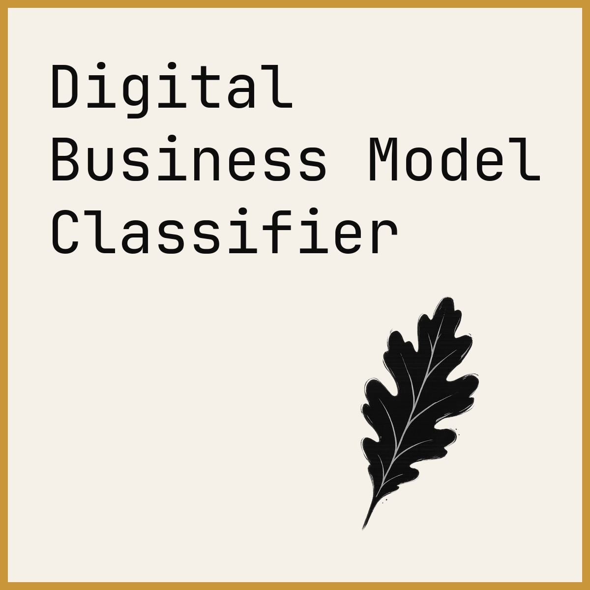 Digital Business Model Classifier