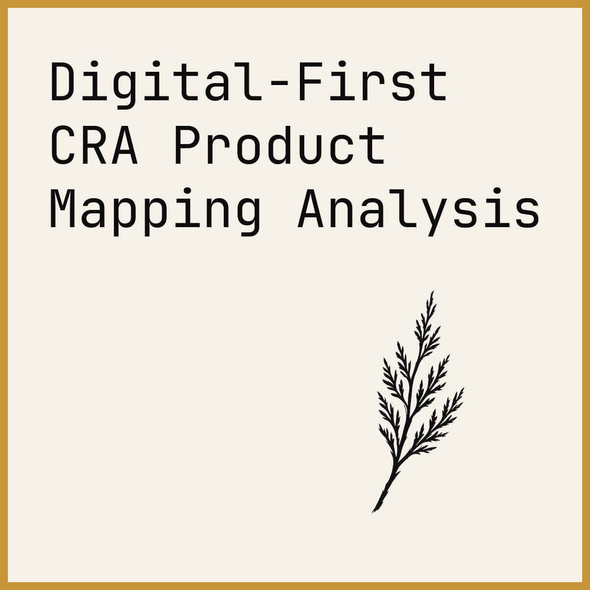 Digital-First CRA Product Mapping Analysis