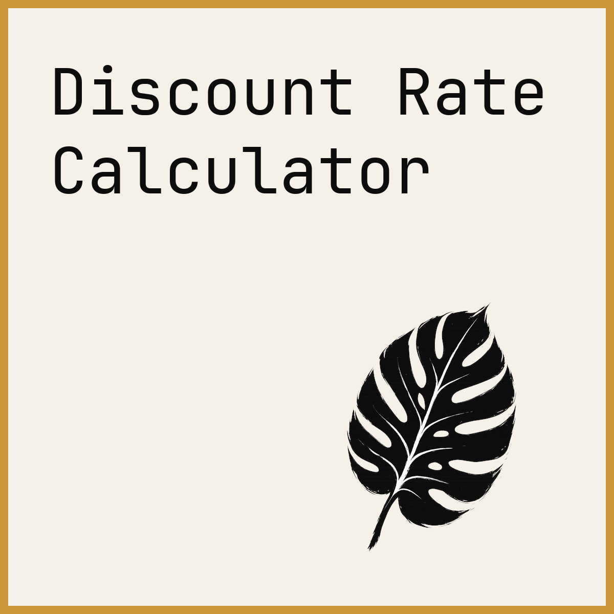 Discount Rate Calculator