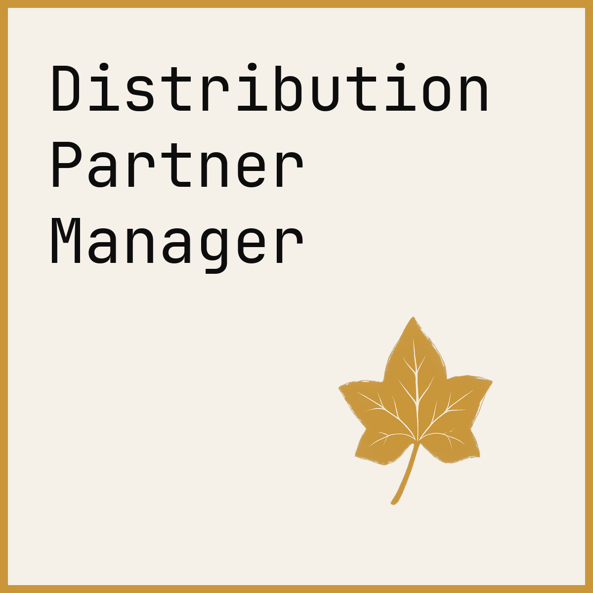Distribution Partner Manager
