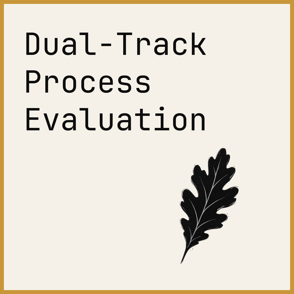 Dual-Track Process Evaluation