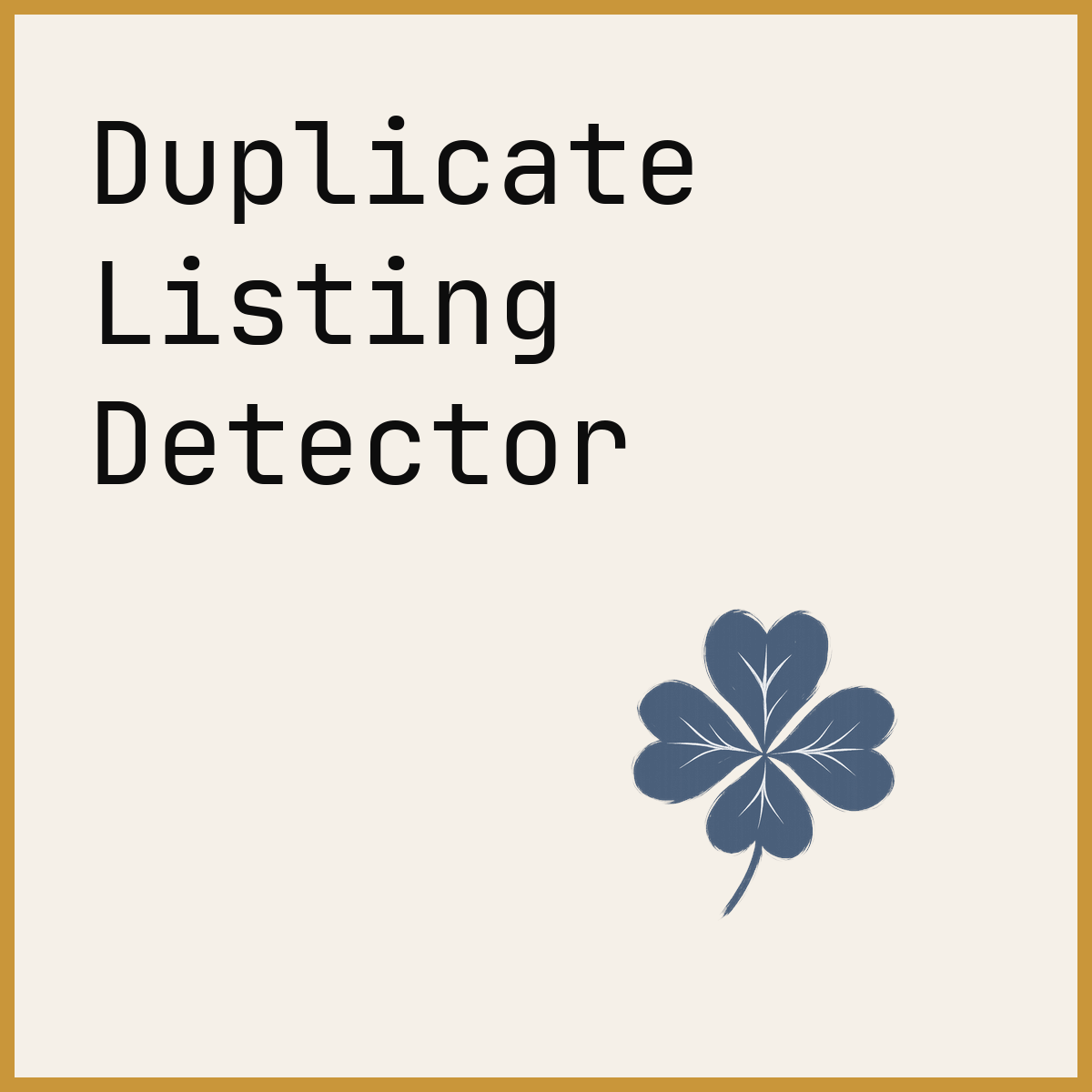 Duplicate Listing Detector
