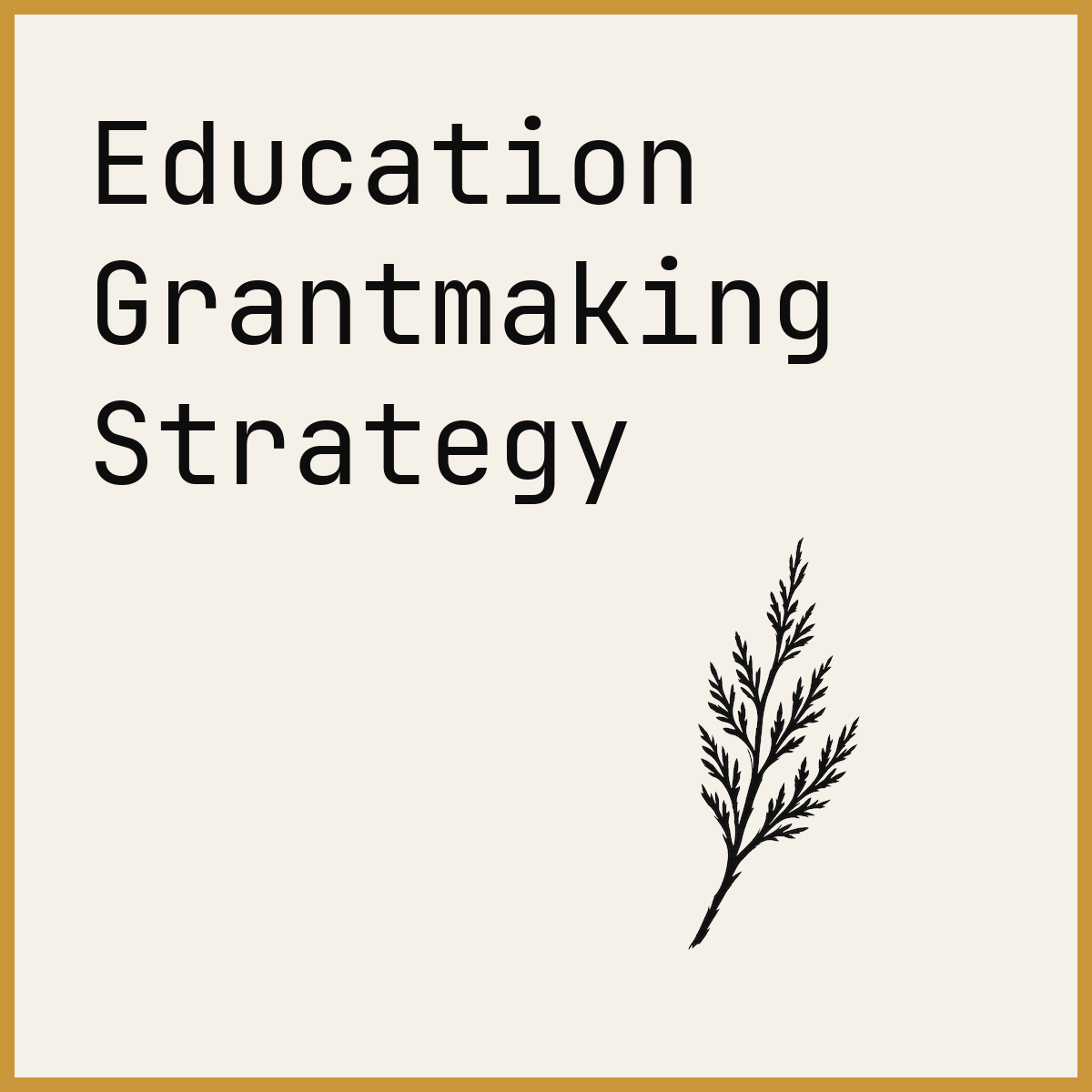 Education Grantmaking Strategy